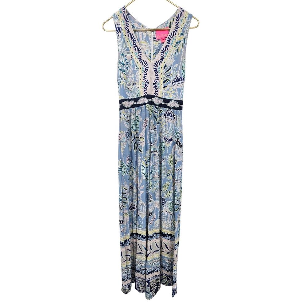 Lilly Pulitzer Maxi Dress Size 2 Mckinley Maxi‎ Dress Lapis Lanterns